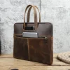 sac à main en cuir 100% véritable pour hommes, porte documents pour ordinateur portable, sacoche décontractée de grande capacité pour macbook pro 13 14 15 16