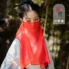 hanfu – voile de couleur unie pour femme, couverture antique, résistant au soleil, semi transparent, polyvalent, protection contre la poussière, masque d'opéra cosplay