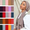 Écharpe hijab en mousseline de soie pour femme, turban, voile, foulards, hijabs musulmans, châles, voiles, accessoires ramadan