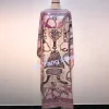 robe maxi en soie pour femmes, style bohémien, caftan, africain, ample, manches chauve souris, robe musulmane