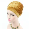 turban hijab en velours uni pour femme, chapeau musulman à longue queue, foulard islamique, bonnet africain à tête ronde, 2022