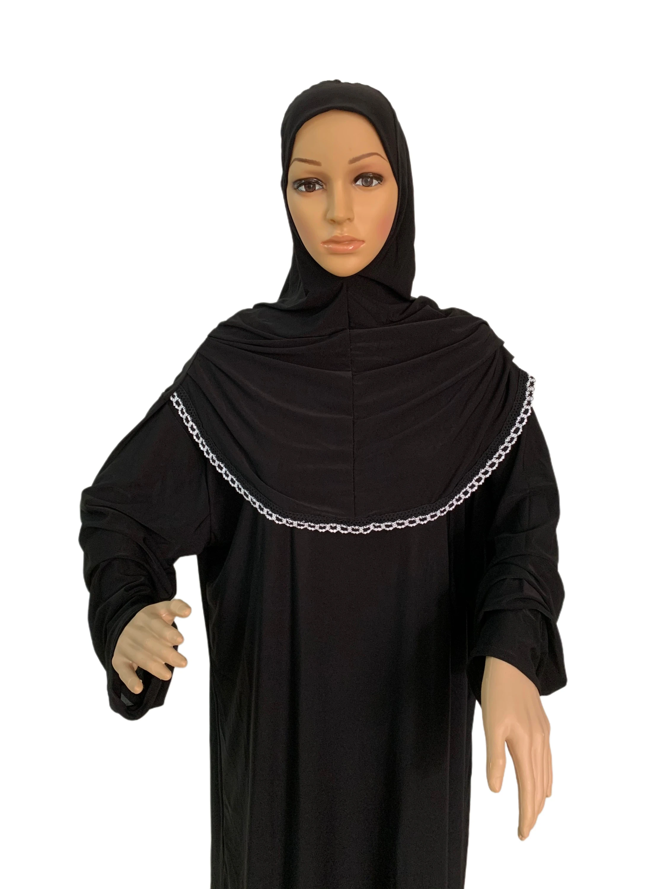 H118 taille libre robe musulmane avec hijab attaché prier khimar caftan burqa abaya robe hijab moyen-orient vêtements