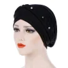chapeaux de prière en polyester tressé pour femmes, casquettes hijab, turban islamique, chapeaux de lait, enveloppes musulmanes