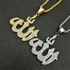 collier hip hop avec pendentifs islamiques, pour hommes et femmes, en acier inoxydable, bijoux musulmans, vente en gros, livraison directe