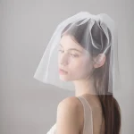 SLBRIDAL-Voile de Mariage à Deux Couches avec Peigne pour Femme, Accessoire en Ivoire pour Patients