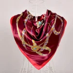 BYSIFA – foulard Hijab en soie pour femme, châle, carré, violet, rose, nouveau Design Floral, collection printemps-automne, musulman