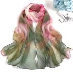 RUNMEIFA 2023 nouvelle mode printemps/été femmes impression florale plage foulard en soie châles femme longues enveloppes plage crème solaire Hijab