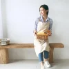 tablier en coton respirant pour femme, fleur respirante, café, cuisine légère, coiffeur, bavoir, survêtement de jardin