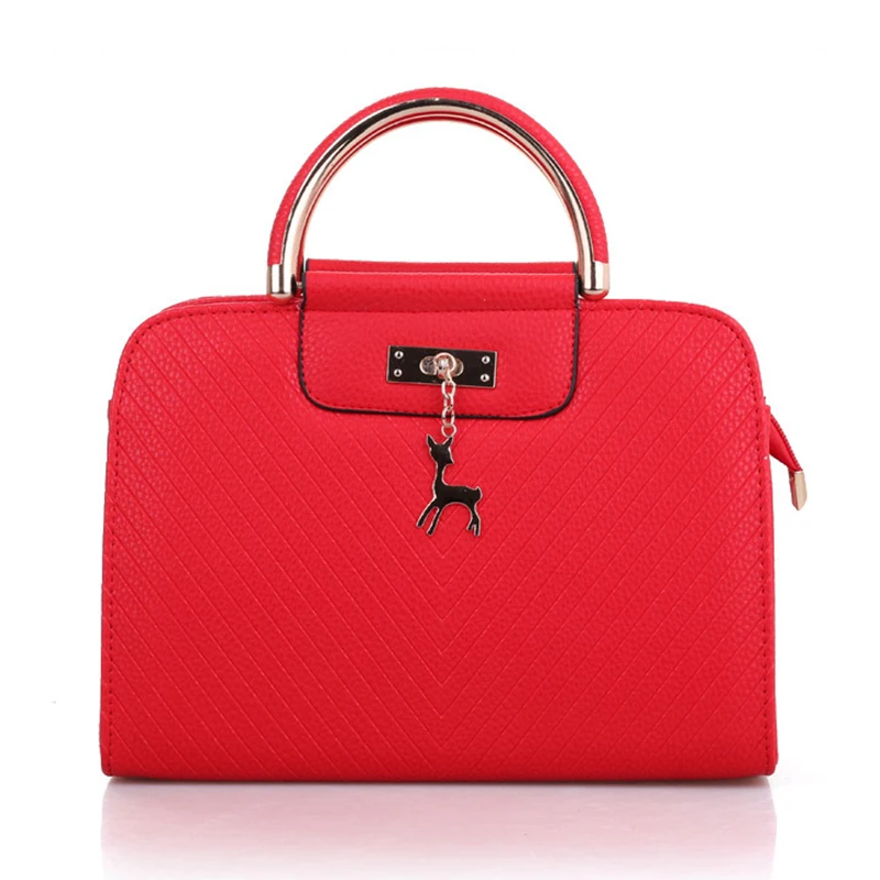 sac à main en cuir de grande capacité pour femmes, nouveaux sacs à bandoulière décontractés fourre tout simple poignée supérieure, sacs à main décor de cerf