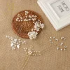 Épingle à cheveux perle pour femme, cristal de luxe, biscuits, épingles à cheveux de mariage, bâtons dorés, mariée de rh, demoiselle d'honneur, accessoires pour cheveux