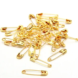 Épingle de sécurité dorée et argentée, épingle à outils, haute qualité, 22mm, 100 pièces par lot Accessoires d&rsquo;outils de couture bricolage, accessoires pour vêtements
