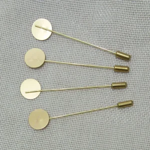Broche à revers, base plate vierge pour femmes et hommes, châle cape écharpe résultats connecteur épingles hijab de sécurité, aiguilles bouchons diy