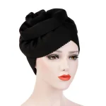 Turban en coton de luxe pour femmes musulmanes, accessoires pour cheveux, casquettes Hijab pour filles musulmanes