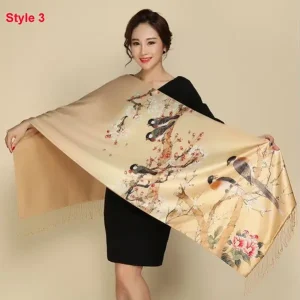 Foulard en soie soie Satin longue écharpe de luxe marque femmes Double face satin châle femme haute qualité imprimé hijab foulard hiver sc