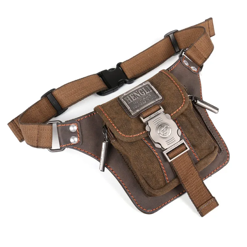 Sac de ceinture Mini rétro mode Portable sac de taille sac à main Portable Vintage toile loisirs tourisme taille Packs tactique fanny pack