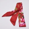 petit foulard en soie pour femmes, nouvelle collection 2021, poignée imprimée, rubans de sac, marque de mode, foulard de tête, petits foulards longs et slim, vente en gros