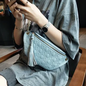 BRIGGS – sac banane en cuir véritable pour femmes, sac de ceinture, porte-monnaie à la mode, bandoulière avec chaîne