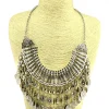 collier ras du cou bohème pour femmes, ensembles de bijoux indiens, ethniques, gitans, boho, vintage, pièces de monnaie, boucles d'oreilles