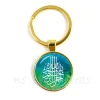 Bijoux religieux islamiques EmilAllah, porte-clés de déclaration de signe, cabochon breton en verre, cadeau du Ramadan pour les amis, Muhamperception, 25mm