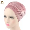 turban hijab de luxe en velours plissé pour femme, tube extra long, écharpe indienne pour envelopper le sauna, nouvelle mode