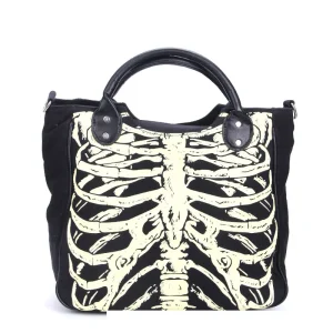 Sac à main horreur Emo, pour femmes, crâne, os, chauve-souris, crâne, yeux, ruban, sac à bandoulière gothique