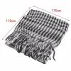 Écharpe arabe kaffiyeh 100% coton, écharpe de sport confortable, écharpe cs go résistante au sable, accessoire d'extérieur, 110cm x 110cm, qualité