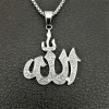 collier hip hop avec pendentifs islamiques, pour hommes et femmes, en acier inoxydable, bijoux musulmans, vente en gros, livraison directe