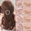 Épingles à cheveux populaires pour filles, mode imitation perle, pince à cheveux, barrettes à pression pour femmes, perles faites à la main, fleurs, accessoires pour cheveux, 1 pièce