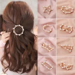 Épingles à cheveux populaires pour filles, mode imitation perle, pince à cheveux, barrettes à pression pour femmes, perles faites à la main, fleurs, accessoires pour cheveux, 1 pièce