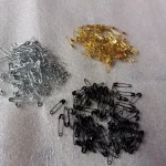 Épingles de sûreté pour bijoux et vêtements, accessoires vestisens, noir, or, argent, 18mm, 500 pièces