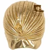 turban métallique tête enveloppement chapeau bandeau bandana casquette couleur or et argent hijab tête enveloppement bonnet chapeau musulman chimio casquette