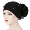 hijab musulman à couverture complète pour femmes, chapeau de perles élastiques, écharpe de tête, turban musulman, casquette pour filles