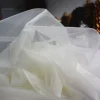 tissu organza en soie pure blanche naturelle, 50cm x 108cm, voile transparent, robe de mariée yashmak, matériel en soie