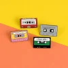 Classique ruban magnétique émail broche rétro rose rouge chanson lyrique amour broches meilleur 90&rsquo;s épinglette badge vêtements sac à dos bijoux cadeau