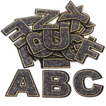 26 strass anglais A-Z Alphabet lettre Applique fer sur Patch pour tissu nom bricolage Badge autocollant pour robe jean pantalon chaussures
