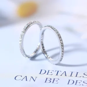 Bagues délicates pour Microscope fin pour femmes, bague de fiançailles, couleur argent, bijoux en Zircon, R638 Bagues délicates pour Microscope fin pour femmes, bague de fiançailles, couleur argent, bijoux en Zircon, R638