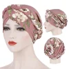 Foulard turban musulman en coton imprimé pour femmes, casquettes hijab intérieures islamiques, foulards arabes