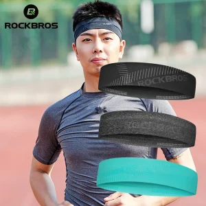 ROCKBROS-Bandeau de sport anti-humidité pour homme et femme, bande mince en lyJean-pour yoga, fitness, course à pied, sauna, glace