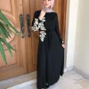 abaya brodé dubaï turquie, robe musulmane de soirée, de mariée, kaftan, vêtements islamiques, robe indienne pour femmes, 2021