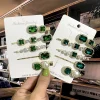Épingles à cheveux vertes en perles pour femmes, clips géométriques, barrettes, couvre chef, bandeaux, accessoires d'ornement de cheveux, 2022