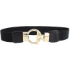 ceinture élastique de luxe pour filles, nouvelle jupe de robe, taille large élastique, boucle ronde dorée, ceintures décoratives pour femmes