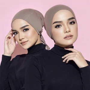 Casquettes islamiques en coton de luxe pour femmes, vente en gros, vente directe d&rsquo;usine, nouvelle mode, Hijab, Modal, Monochrome, 2023