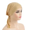 hijab musulman élastique à couverture complète pour femmes, sous écharpe solide, chapeaux intérieurs islamiques, casquettes turban, enveloppement de sauna, bonnet, écharpe, châle, vente au détail