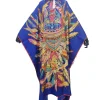 robe caftan à col imprimé pour femmes musulmanes, robes africaines pour dames, mode traditionnelle de dubaï, ramadan, abaya, boho, injcollar