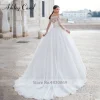 ashley carol robe de bal robe de mariée avec veste semi transparente col bateau appliques ceinture robe de mariée robes de novia