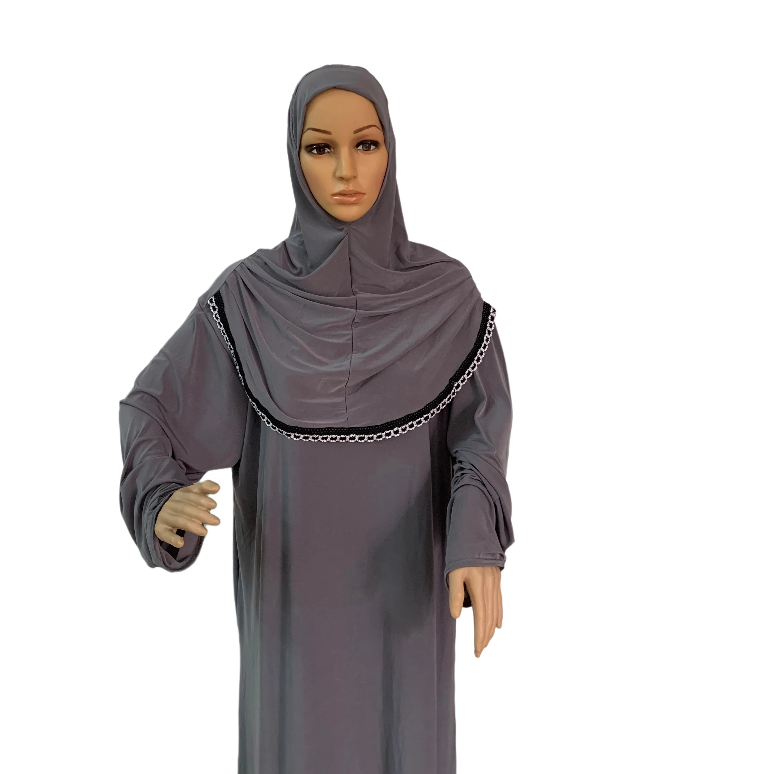 H118 taille libre robe musulmane avec hijab attaché prier khimar caftan burqa abaya robe hijab moyen-orient vêtements