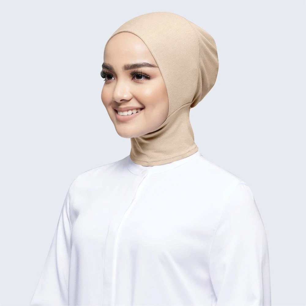 musilim bonnet tubulaire en coton modal élastique pour femme, sous écharpe, bonnet intérieur islamique, facile à porter, hijab de sport, mode