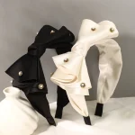 Mode Satin gros nœud strass bandeaux bandeaux ornement accessoires pour femmes cheveux accessoires en gros