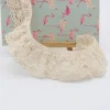 tissu en dentelle extensible au crochet en coton beige, bricolage de vêtements, col, manchette, jupe, garniture d'ourlet, bavoir pour animaux de compagnie, bracelet, accessoires de décoration de couture