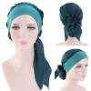 turban hijab musulman pour femmes, chapeau de chimio contre le cancer, casquette à imprimé floral, écharpe de tête pour la perte de cheveux, bandana commandé, vêtements de sauna pré noués ronds